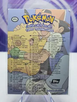 1999 Topps Pokemon Movie Animation Edition Checklist Holo Black Logo - Image 2