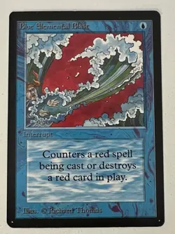 Magic the Gathering MTG Beta Blue Elemental Blast NM (Beta Bob) - Image 1