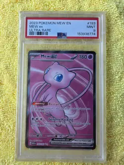 Pokemon TCG 2023 SV 151 Mew ex Ultra Rare Full Art Holo EN PSA 9 193/165 - Image 1