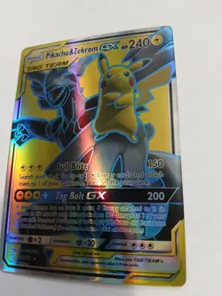 Pokemon Pikachu & Zekrom GX HP 240 162/181 Holo - Image 4