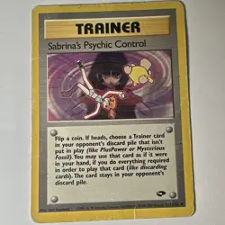 Wizards of the Coast Pokemon TCG Sabrina's Psychic Control 121/132 Gym 2000 - Image 1