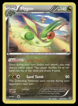 Pokemon Flygon Primal Clash 110/160 Holo R LP - Image 1