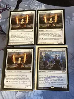 MTG Stoneforge Mystic Playset Worldwake & Grand Prix x4 - Image 1