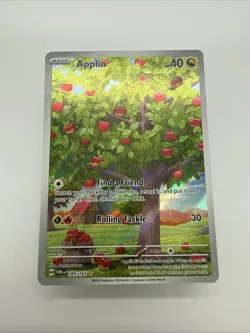 Pokemon TCG Twilight Masquerade Applin 185/167 Holo Illustration Rare - Image 1