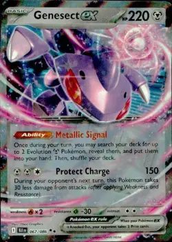 Genesect ex 067/086 Double Rare Black Bolt Pokemon NM - Image 1