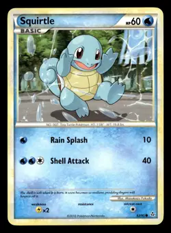 Squirtle 63/95 Common HGSS Unleashed Pokemon Card - Image 2