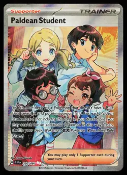 Paldean Student 230/091 Ultra Rare Paldean Fates Pokemon Card - Image 1