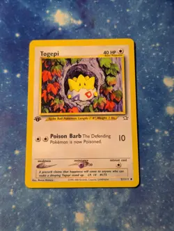 Pokemon Cards TCG: 1st Edition Togepi 51/111 Uncommon Neo Genesis WOTC - Image 1