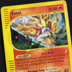 Entei H8/H32 Aquapolis Holo Rare Nintendo Pokemon Card - Image 2