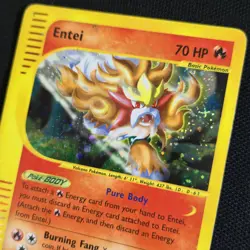 Entei H8/H32 Aquapolis Holo Rare Nintendo Pokemon Card - Image 3
