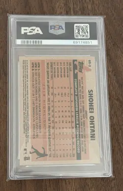 2018 Topps Update Shohei Ohtani 1983 Image Variation #83-2 Rookie Card PSA 10 - Image 2