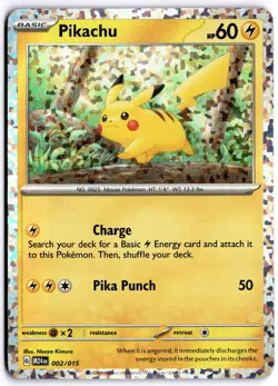 Pikachu 002/015 McDonald's Promos 2024 Promo Holo NM - Image 1