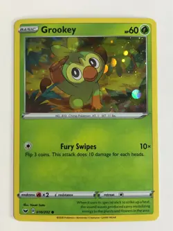 Pokemon TCG Promo Cosmos Sword & Shield Holo Grookey 010/202 Near Mint - Image 1