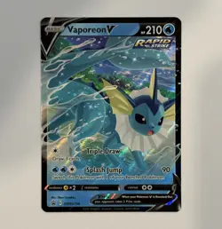 Vaporeon V SWSH150 Sword & Shield Black Star PROMO 2021 Pokemon FULL ART HOLO🔥 - Image 1
