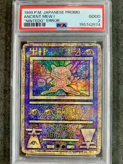 PSA 2 Ancient Mew I "Nintedo" Error PROMO Japanese Pokemon 1999 #3445 - Image 1