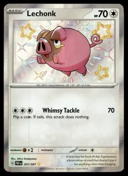 Lechonk SV: Paldean Fates Holo 207/091 Pokemon TCG - Image 1