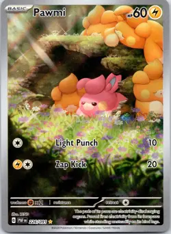 Pawmi 226/091 Illustration Rare Paldean Fates Pokemon NM - Image 1