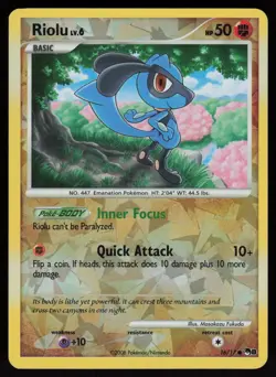 Riolu 16/17 POP Series 8 Reverse Holo Common POKEMON - Image 1