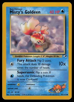 Misty's Goldeen 85/132 Gym Heroes Common Pokemon - Image 1