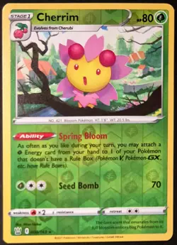 Cherrim 008/163 Holo Rare Battle Styles Pokemon Reverse Holo Near Mint - Image 2