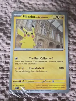 Pikachu At The Museum Jumbo/Oversized Pokemon Card MEP Black Star Promo Sealed - Image 1