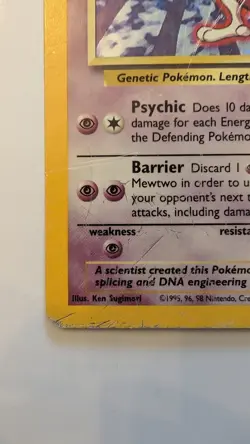 Pokemon Mewtwo Holo TCG Card Unlimited Base Set 10/102 PSA 10 HP/Damaged - Image 3