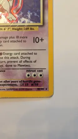 Pokemon Mewtwo Holo TCG Card Unlimited Base Set 10/102 PSA 10 HP/Damaged - Image 4