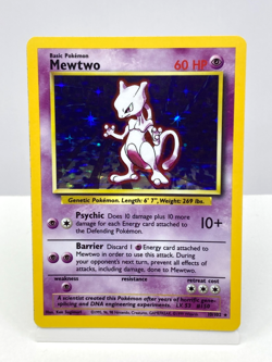 Mewtwo 10/102 Base Set Holo Unlimited Pokemon Card English AU Seller - Image 1