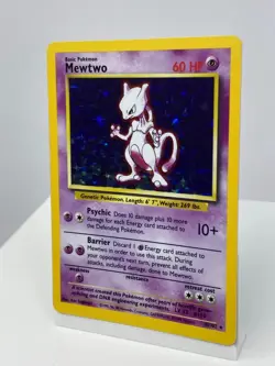 Mewtwo 10/102 Base Set Holo Unlimited Pokemon Card English AU Seller - Image 3