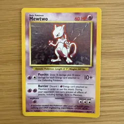 Pokemon Mewtwo Holo 10/102 Base Set Unlimited Holographic Vintage Pokemon Card - Image 1