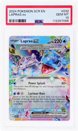 2024 Pokemon Scarlet and Violet Stellar Crown Lapras Ex #32 PSA 10 - Image 1