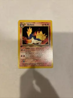 NM (1st edition) Pokemon QUILAVA Card NEO GENESIS Set 46/111 First Ed UNCOMMON - Image 1