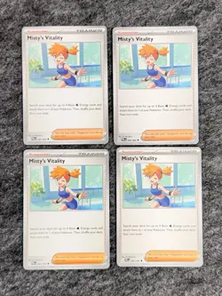4x Misty's Vitality 080/084 Uncommon Pokemon TCG Pitch Black playset Deck Build - Image 1
