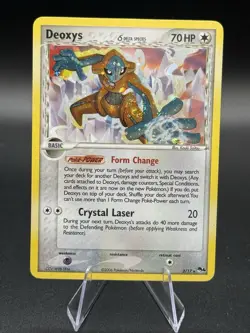 Pokemon 2006 Deoxys Card Delta Species 2/17 Pop Series 4 Holo LP Hand Swirl - Image 1