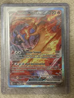 Pokemon TCG Team Rocket's Moltres ex 229/182 Sv10 Full Art Holo SIR Eng 220 - Image 1