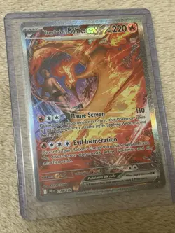Pokemon TCG Team Rocket's Moltres ex 229/182 Sv10 Full Art Holo SIR Eng 220 - Image 2
