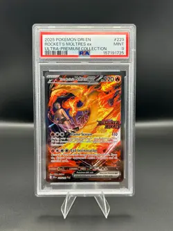 Team Rocket's Moltres EX 229/182 PSA Mint 9 STAMPED SIR Pokemon TCG DRI Promo - Image 1