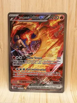 Pokemon TCG Team Rocket's Moltres EX 229/182 Destined Rivals Sir - Image 1