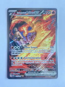 Pokemon TCG Team Rocket's Moltres EX 229/182 Destined Rivals Sir - Image 1