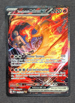 Pokemon TCG Team Rocket's Moltres EX 229/182 Destined Rivals Sir - Image 1