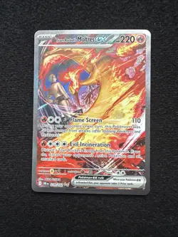 Pokemon TCG Team Rocket's Moltres EX 229/182 Destined Rivals Sir Mint Condition - Image 2