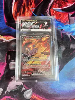 2025 Pokemon TCG Destined Rivals Team Rocket's Moltres ex 229/182 SIR Foil - Image 1
