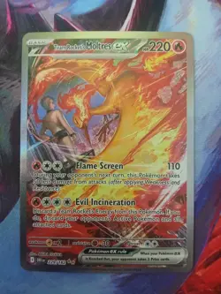 Pokemon TCG Team Rocket's Moltres EX 229/182 Destined Rivals Sir - Image 1
