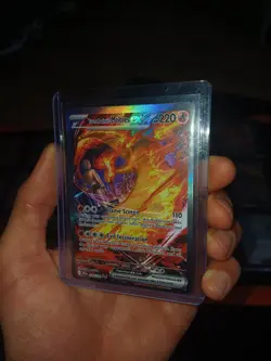 Pokemon TCG Team Rocket's Moltres EX 229/182 Destined Rivals Sir English - Image 1