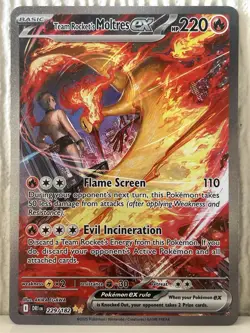 Pokemon TCG Team Rocket's Moltres EX 229/182 Destined Rivals Sir Mint Condition - Image 1