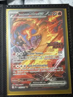 Pokemon TCG Team Rocket's Moltres EX 229/182 Destined Rivals Sir Stamped - Image 1