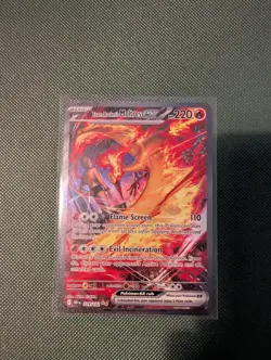 Pokemon TCG Team Rocket's Moltres EX 229/182 Destined Rivals Sir English - Image 1