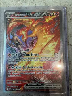 Pokemon TCG Team Rocket's Moltres EX 229/182 Destined Rivals Sir - Image 2