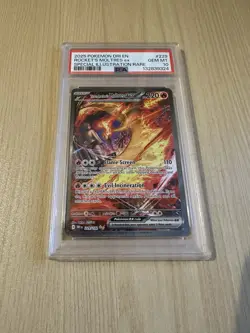 Pokemon TCG Team Rocket's Moltres EX 229/182 Destined Rivals Sir - Image 1