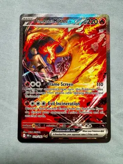 Pokemon TCG Team Rocket's Moltres EX 229/182 Destined Rivals Sir - Image 1